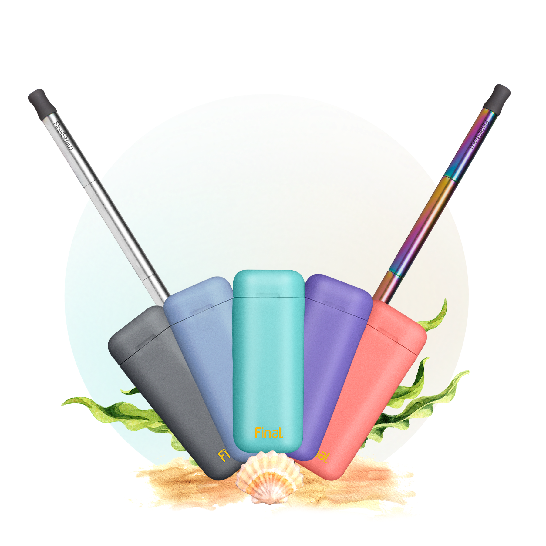 Multicolored FinalStraw cases